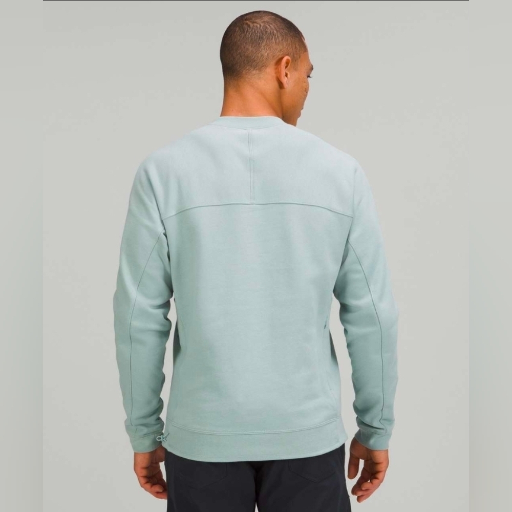 Lululemon French Terry Oversized Long Sleeve Crew Silver Blue-Med #85
